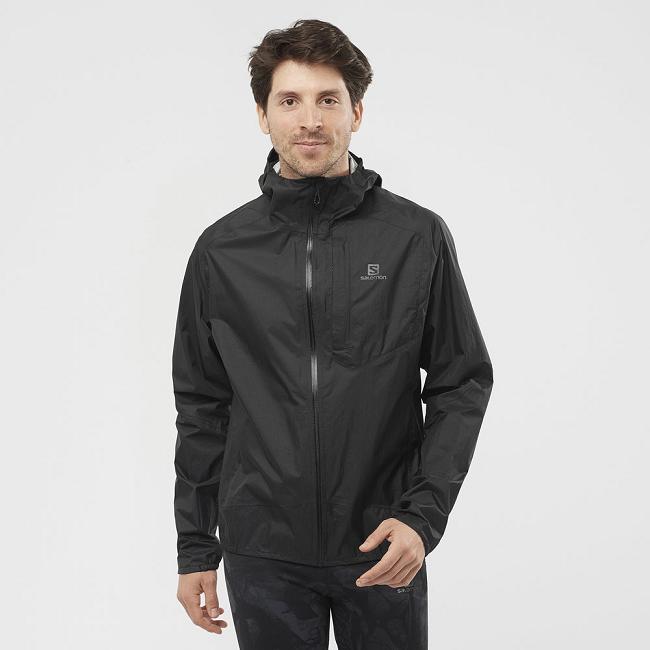 Black Salomon Bonatti Men's Jackets | VMYW71264