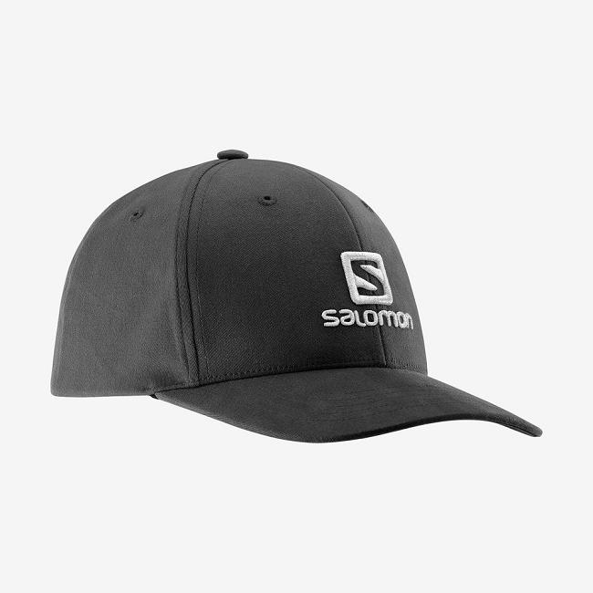 Black Salomon Logo Unisex HATS & CAPS | YLXF85167