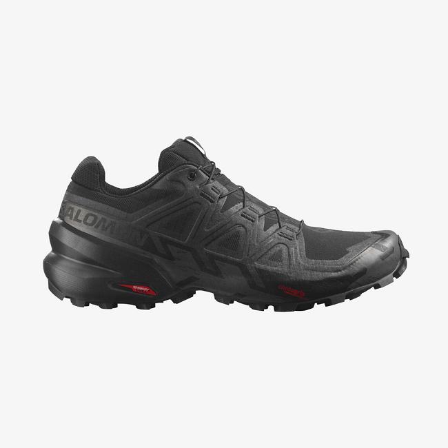 Black Salomon Speedcross 6 Men's Trail Running Shoes | SHYB93210