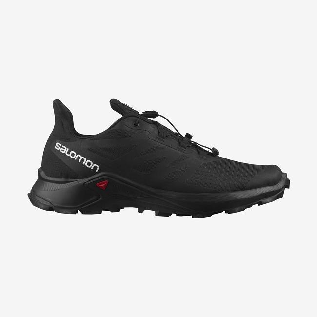 Black Salomon Supercross 3 Men's Trail Running Shoes | WORZ65024