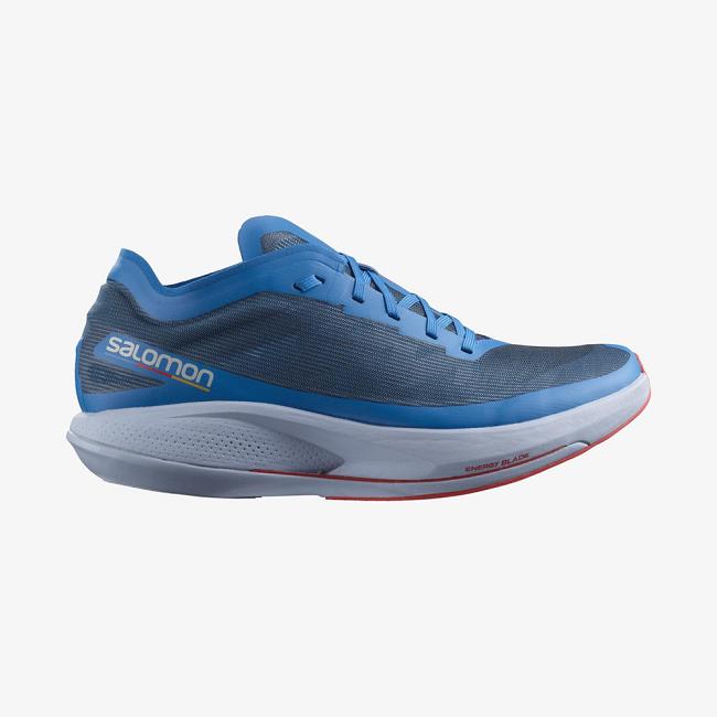 Indigo / Blue / Red Salomon Phantasm Men's Road Running Shoes | DNRA91483