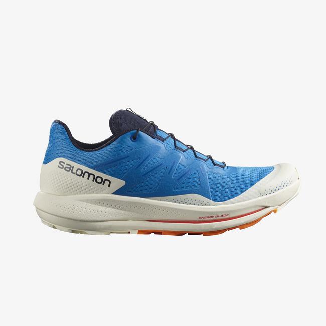 Indigo / Orange Salomon Pulsar Trail Men's Trail Running Shoes | DCIL48693