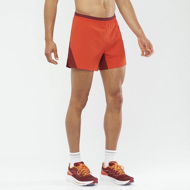 Red Dark Salomon Cross 5'' Men's Shorts | OTSP29138