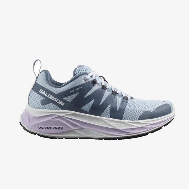 White Purple Salomon Glide Max Women's Road Running Shoes | MNWI59072